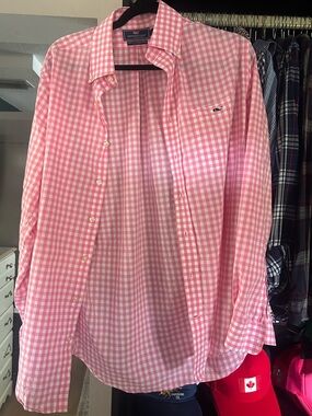 Vineyard Vines Pink Gingham Button-Down Shirt